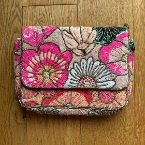 Floral Beaded Clutch